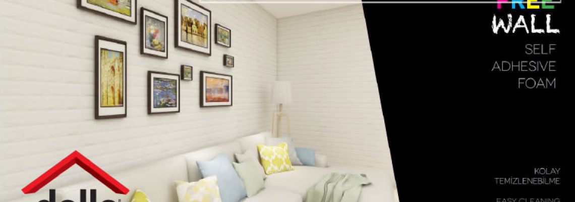Delle Dekor'dan Duvarlarınızın yeni ürünü ! Çıkart & Yapıştır esnek tuğla duvar panelleri