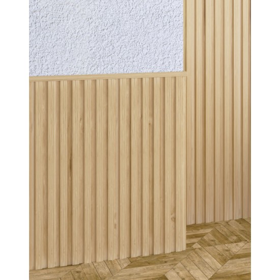 Ahşap Akustik Lambiri Panel Beyaz Ahşap Akustik Lambiri Panel Beyaz