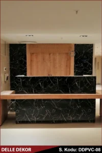 PVC Mermer Duvar Paneli BLACK WHITE