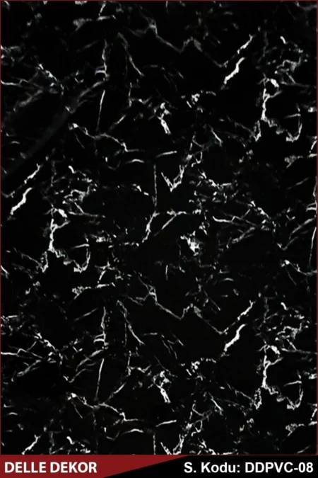 PVC Mermer Duvar Paneli BLACK WHITE