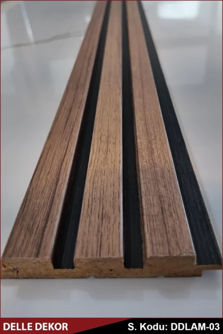 MDF Lambri Duvar Paneli Black Teak