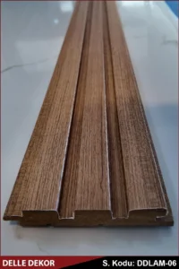 MDF Lambri Duvar Paneli Teak