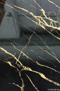 PVC Mermer Duvar Paneli - Golden Black - 60x120cm ve 122x244cm