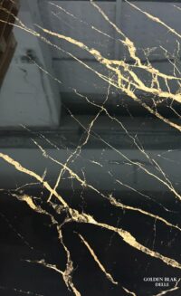 PVC Mermer Duvar Paneli - Golden Black - 60x120cm ve 122x244cm
