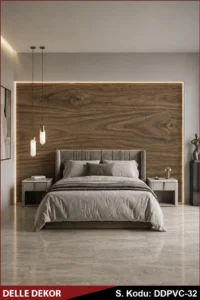 PVC Mermer Duvar Paneli - Matis Walnut