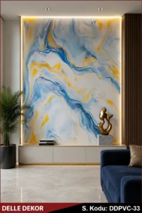 PVC Mermer Duvar Paneli - Ocean Blue