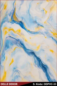 PVC Mermer Duvar Paneli - Ocean Blue