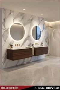 PVC Mermer Duvar Paneli - Venato Gold