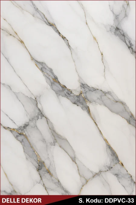 PVC Mermer Duvar Paneli - Venato Gold